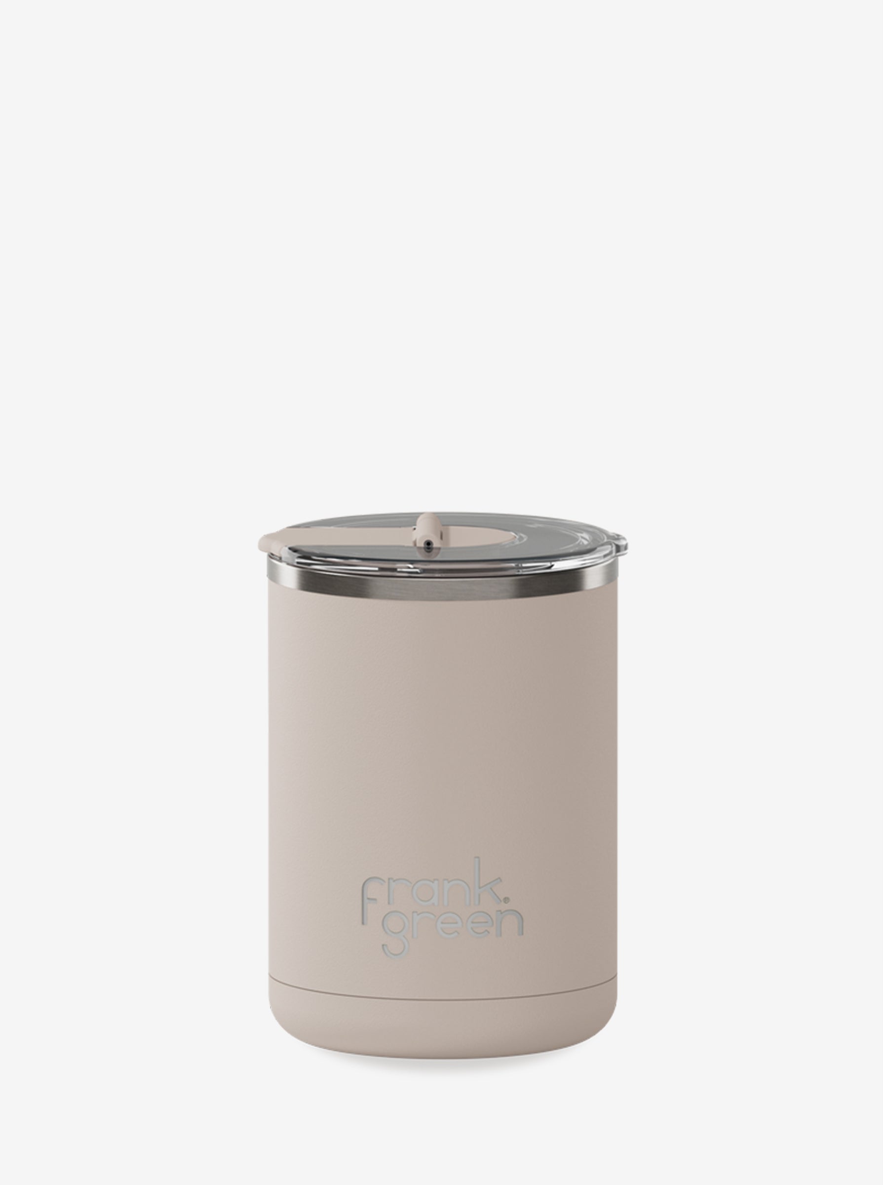 Ceramic Coffee Cup Hinged Lid Moon Dust 12oz