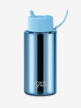 Ceramic Reusable Bottle Chrome with Flip Straw 32oz