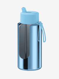 Ceramic Reusable Bottle Chrome with Flip Straw 32oz
