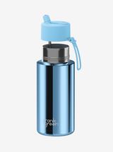 Ceramic Reusable Bottle Chrome with Flip Straw 32oz