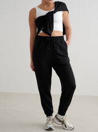 Black Comfy Modal Pants