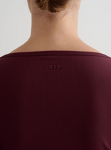 Cherry Ribbed Performance Zipped Cardigan