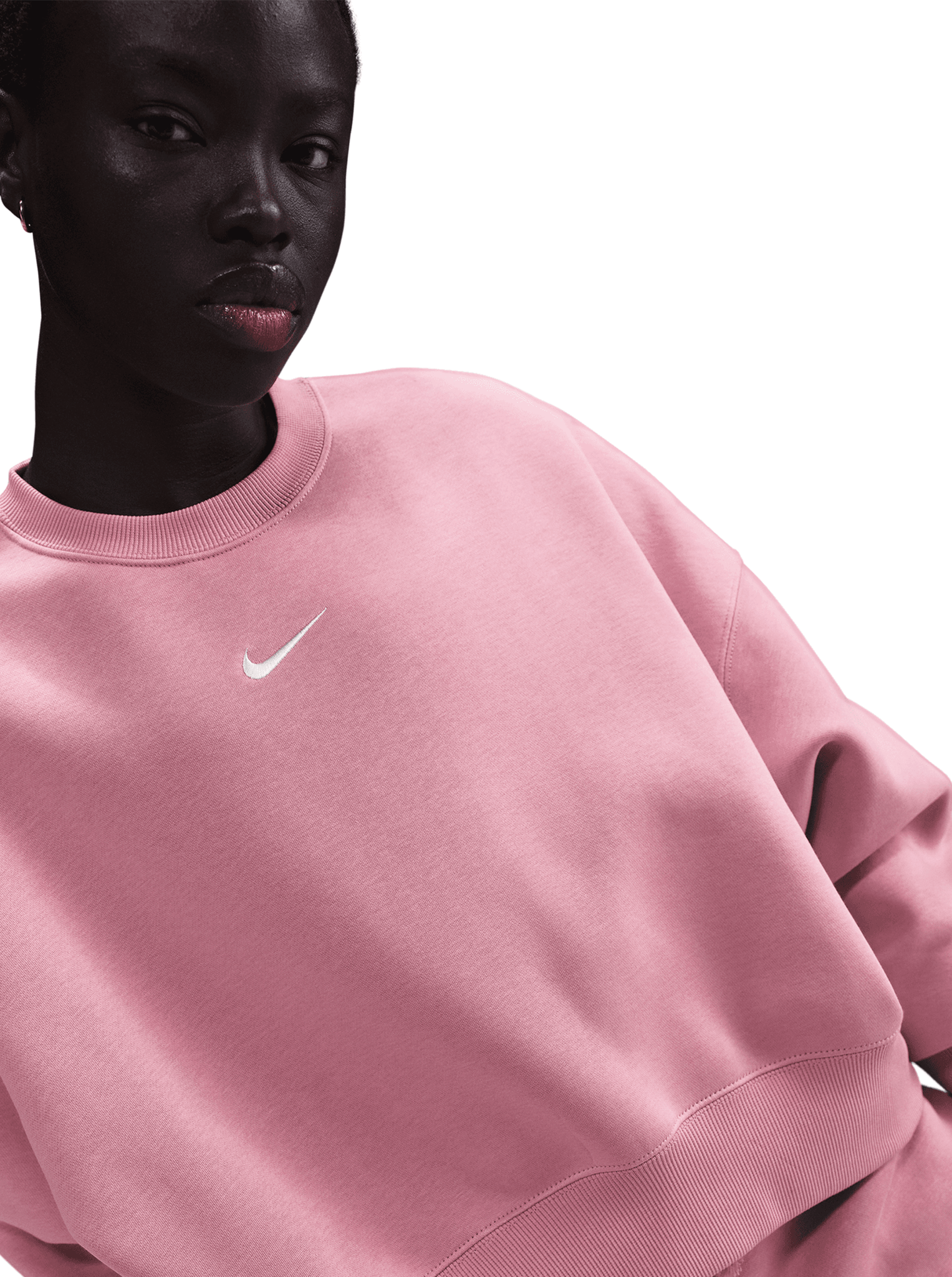 nike essential fleece oversized crew sweater