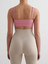 Desert Rose Ribbed Seamless Deep Cut Bra