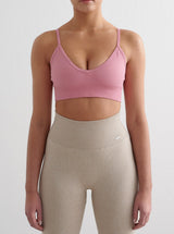Desert Rose Ribbed Seamless Deep Cut Bra