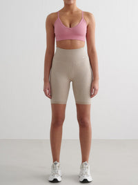 Desert Rose Ribbed Seamless Deep Cut Bra
