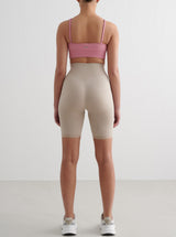Desert Rose Ribbed Seamless Deep Cut Bra
