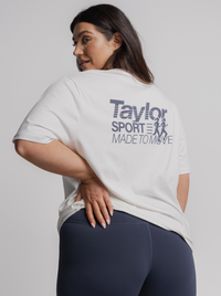 Graphic Run Tee in White