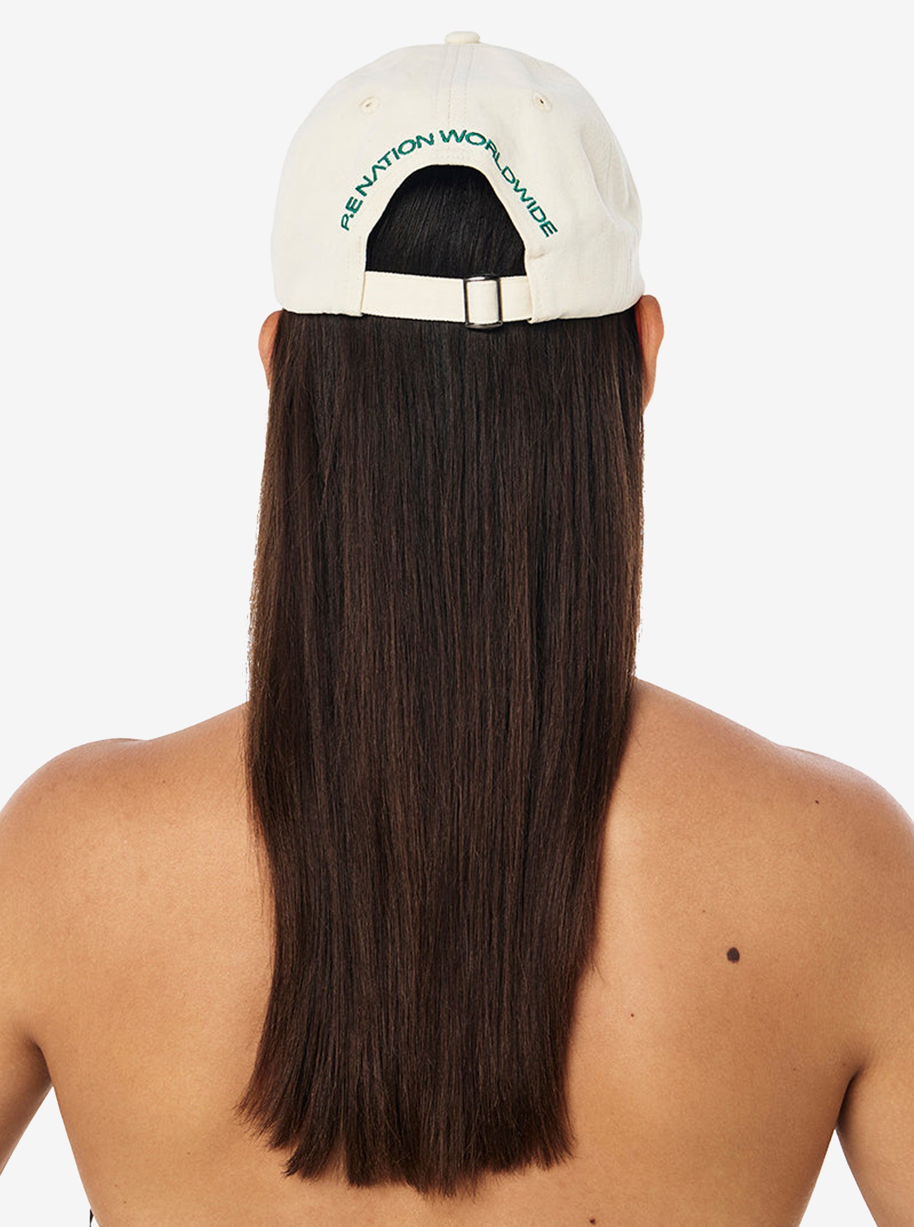 Heads Up Cap in Whisper White & College Green