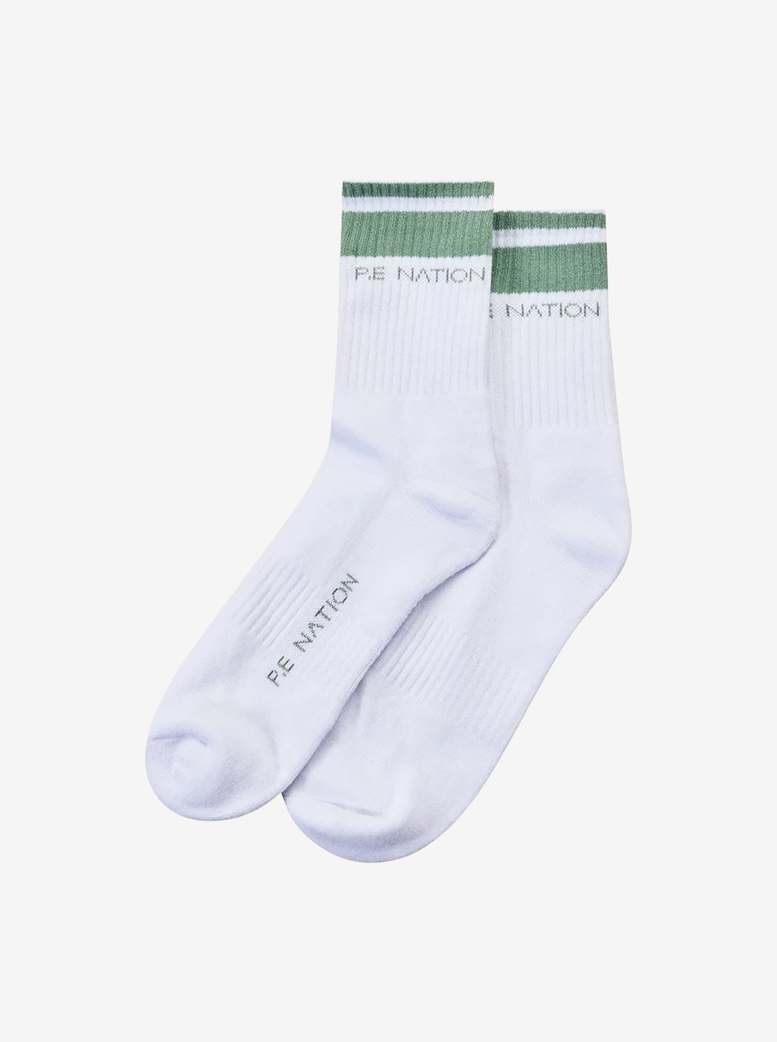 Homage Sock in Optic White & Basil