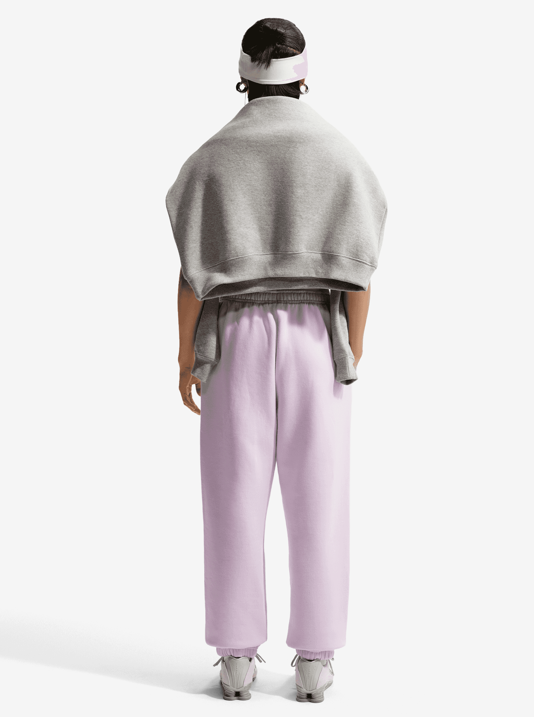 High-Rise Oversized Cuffed Trousers