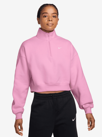 Oversized 1/4 Zip Cropped Top