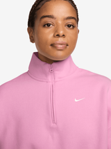 Oversized 1/4 Zip Cropped Top