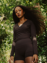 Shape Seamless Wrap Long Sleeve Top