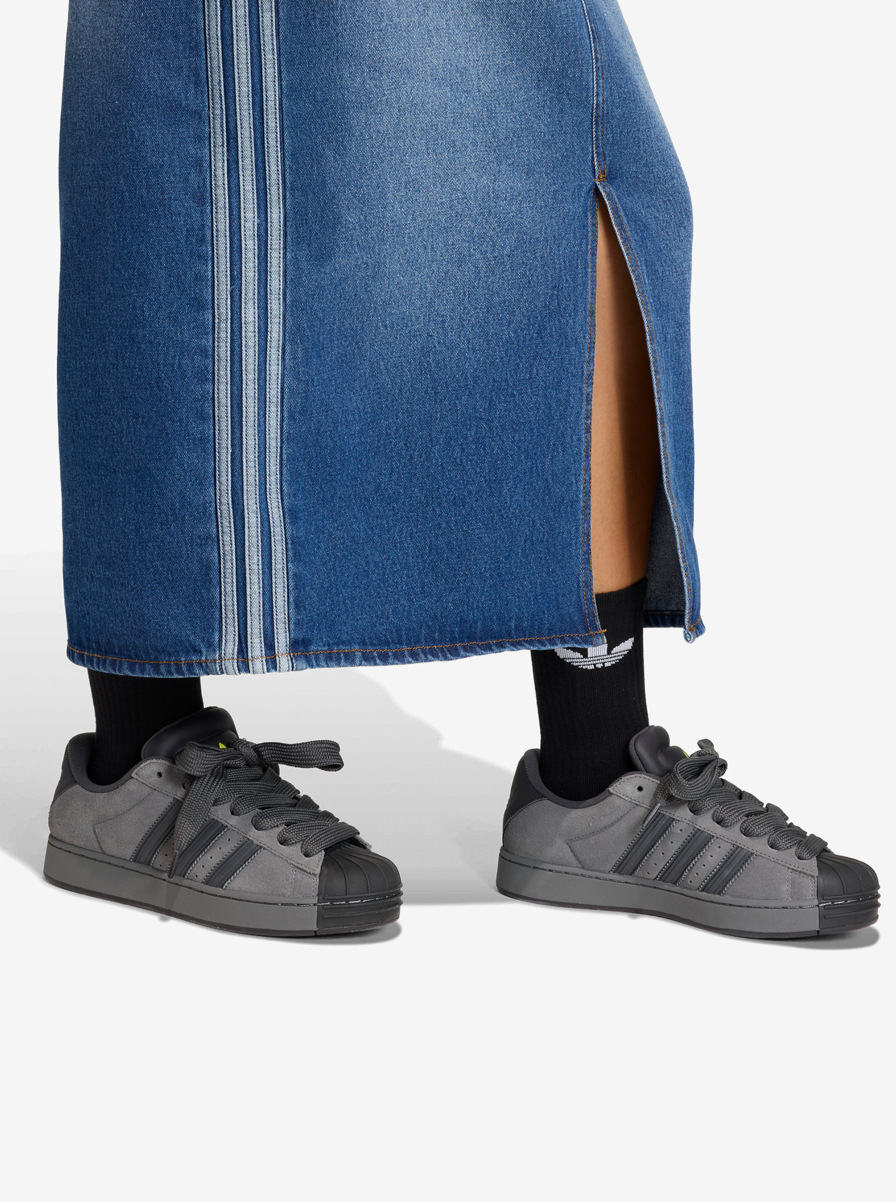 3 Stripes Pencil Skirt Denim