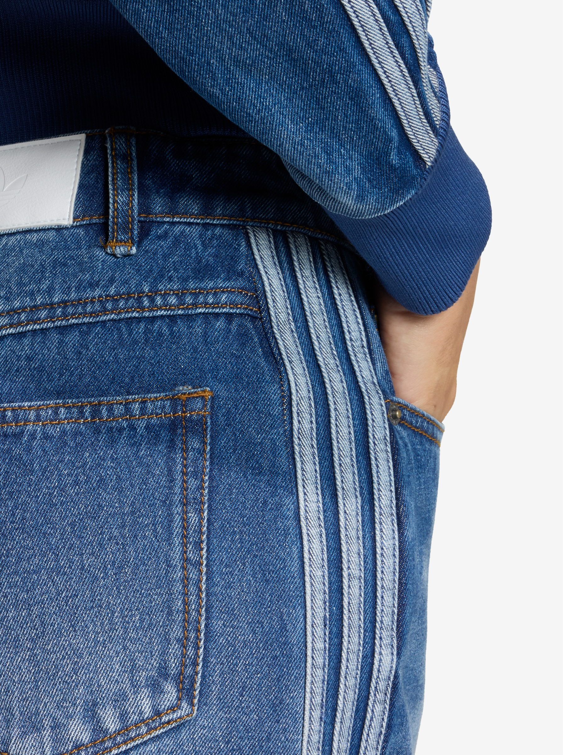 3 Stripes Pencil Skirt Denim