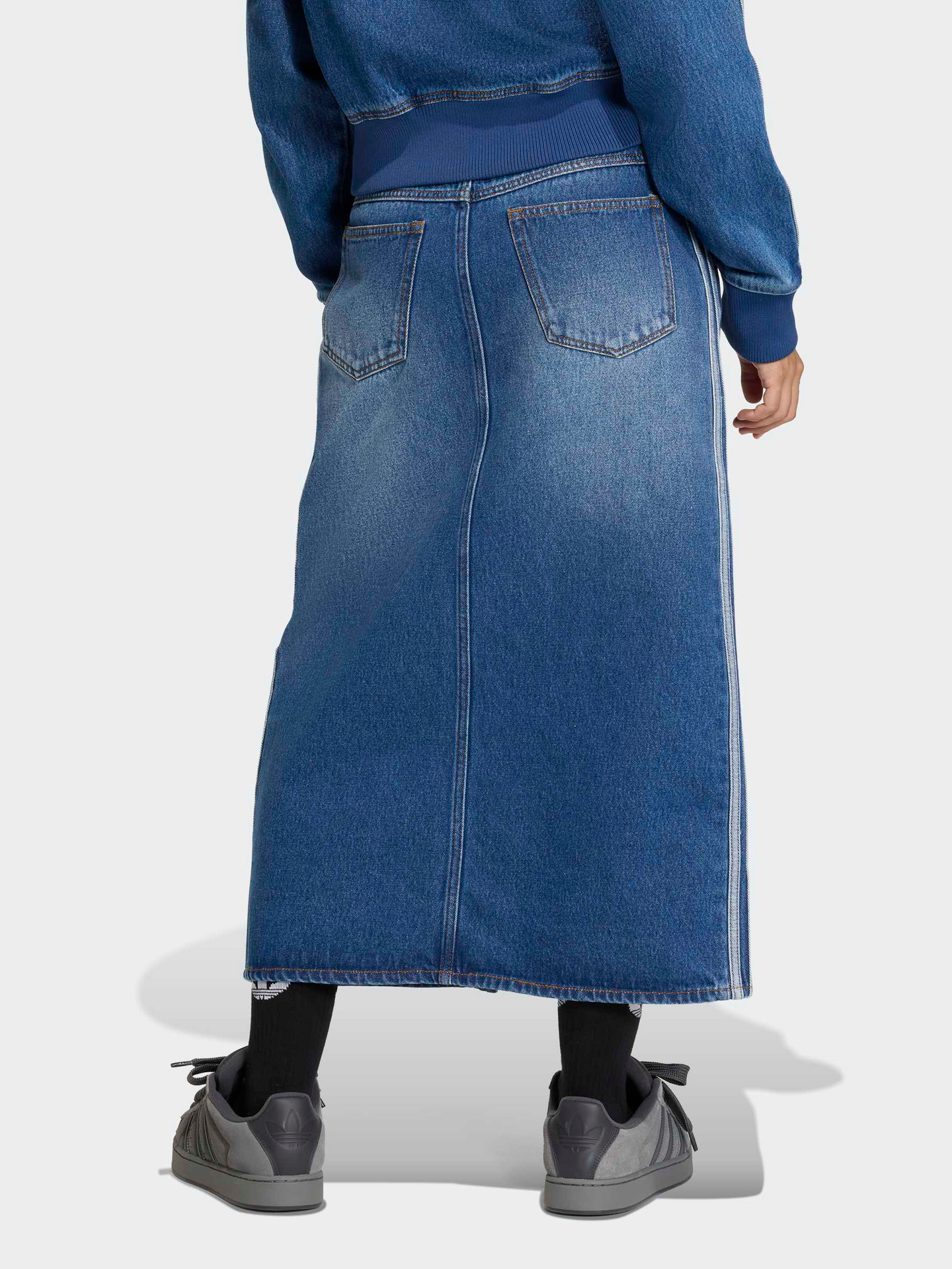 3 Stripes Pencil Skirt Denim