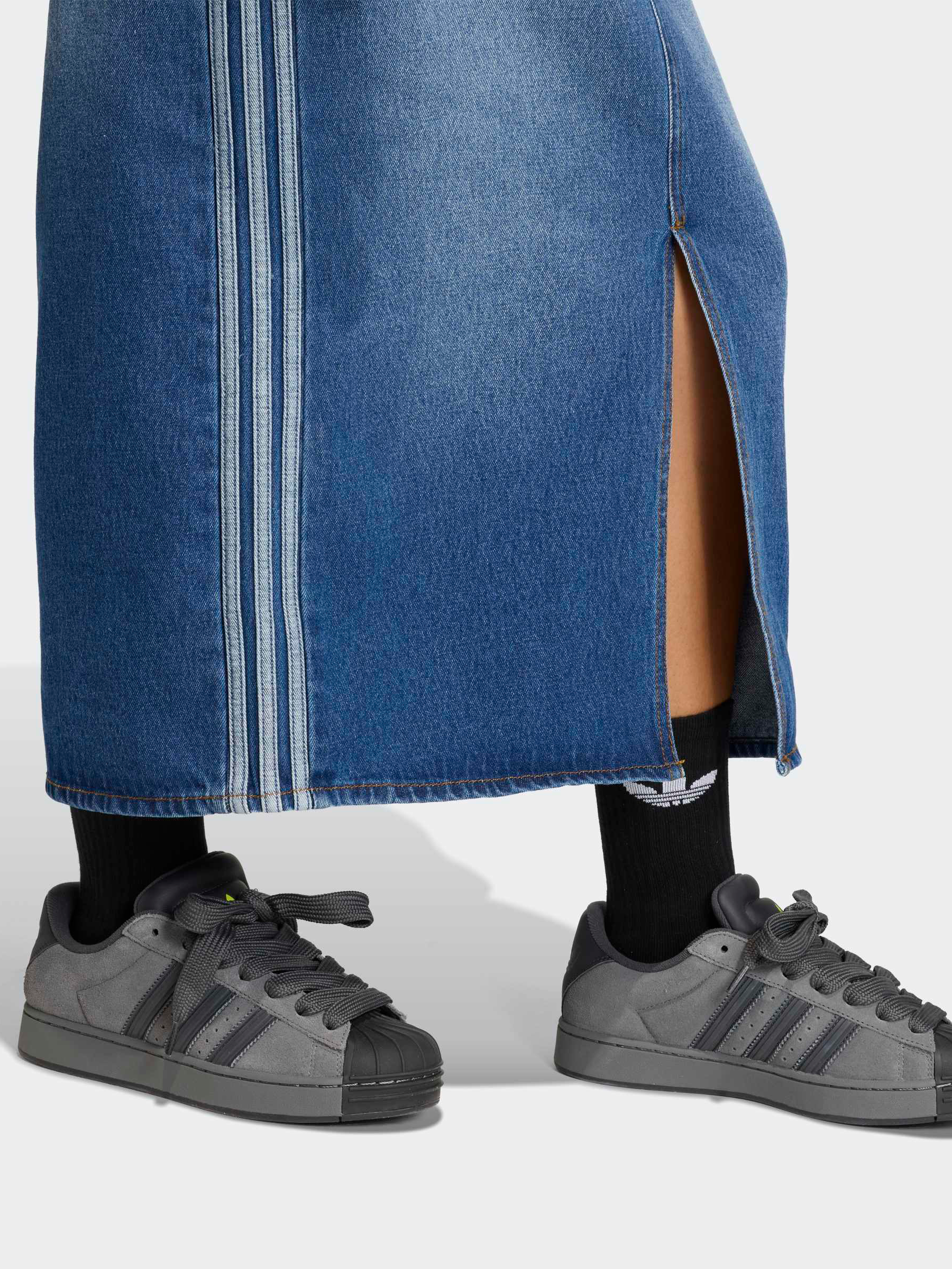 3 Stripes Pencil Skirt Denim