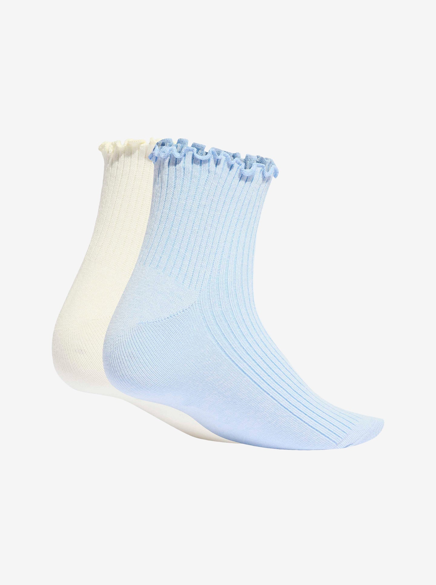 Ruffle Quarter Socks 2 Pairs Pack Unisex