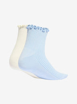 Ruffle Quarter Socks 2 Pairs Pack Unisex