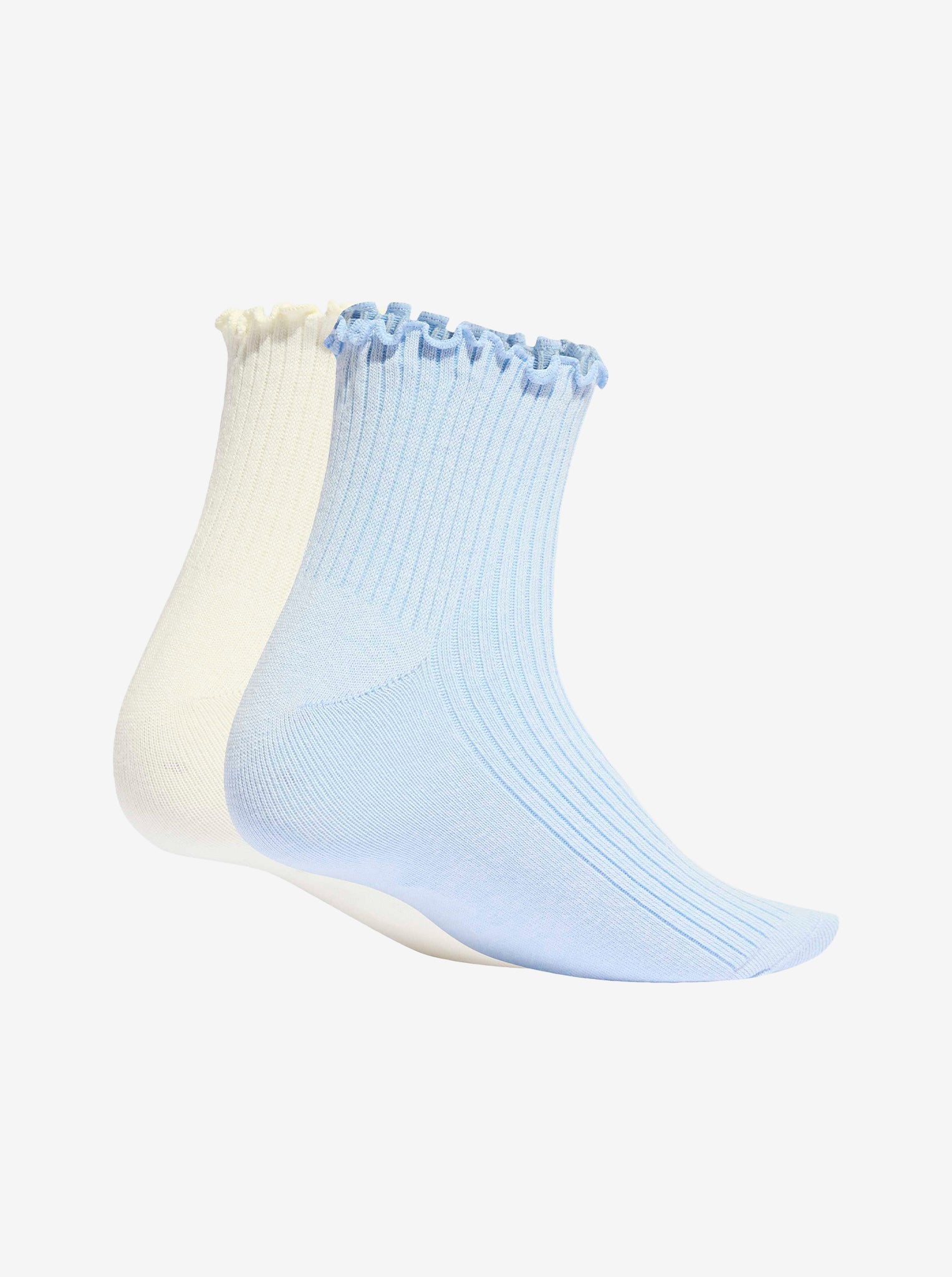Ruffle Quarter Socks 2 Pairs Pack Unisex