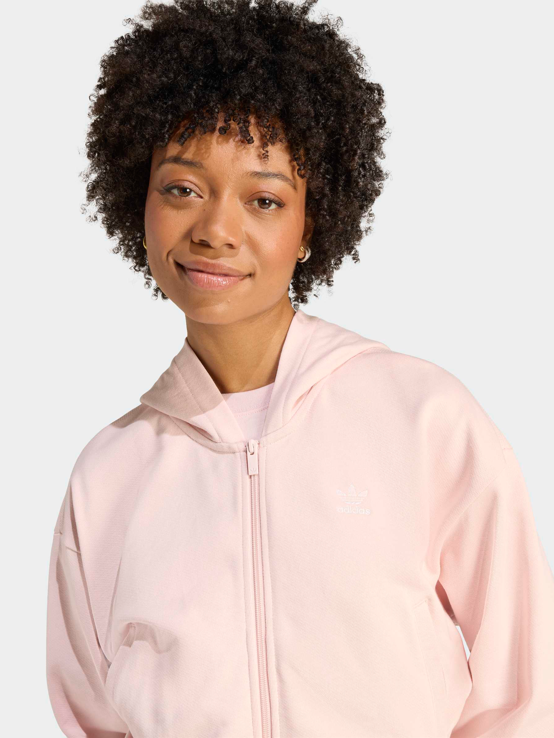 Essentials French Terry Cropped Zip Hoodie