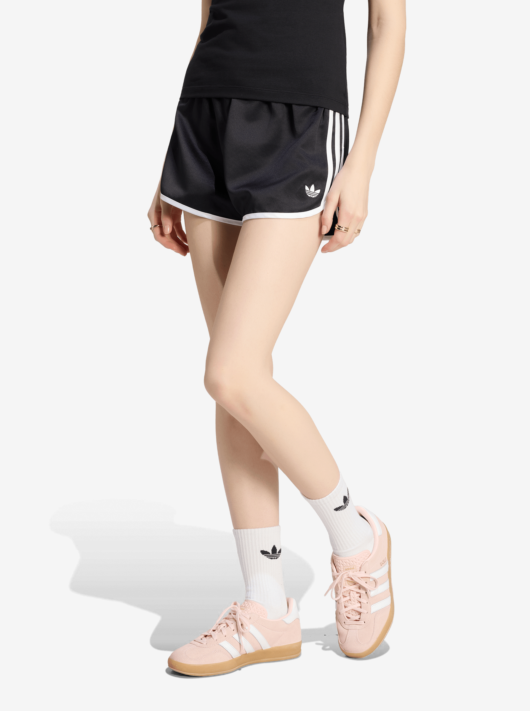 Satin 3-Stripes Sprinter Shorts