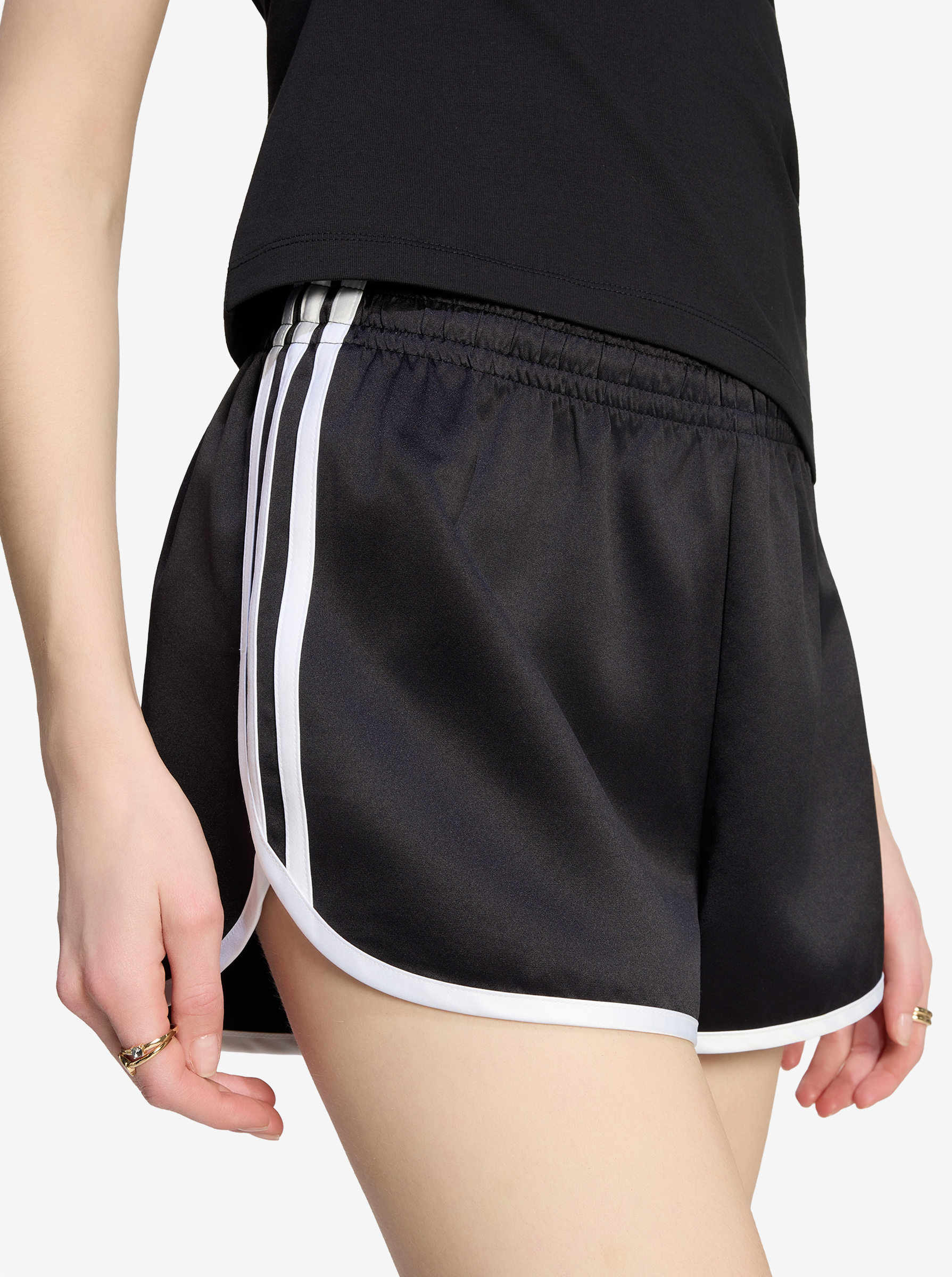 Satin 3-Stripes Sprinter Shorts