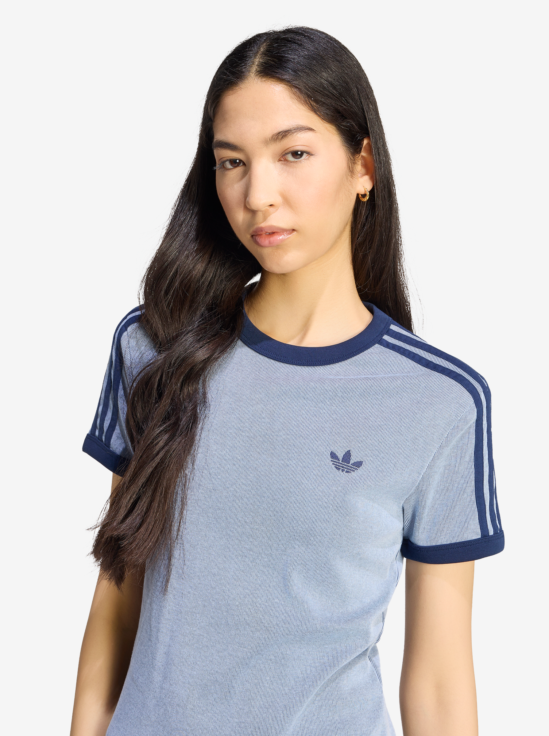 Heather 3-Stripes Cali Tee