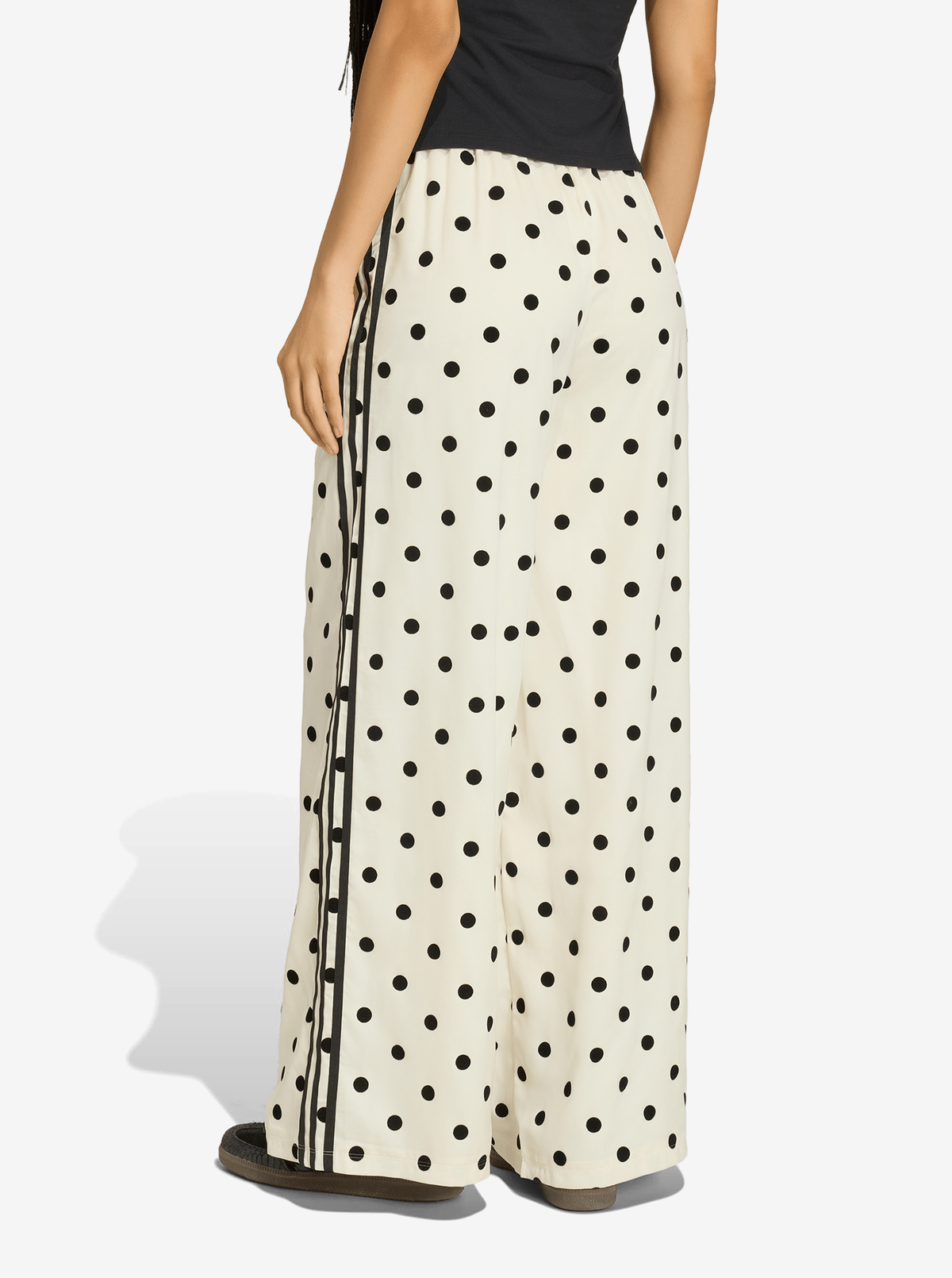 Satin Polka Dots Wide Leg Pant