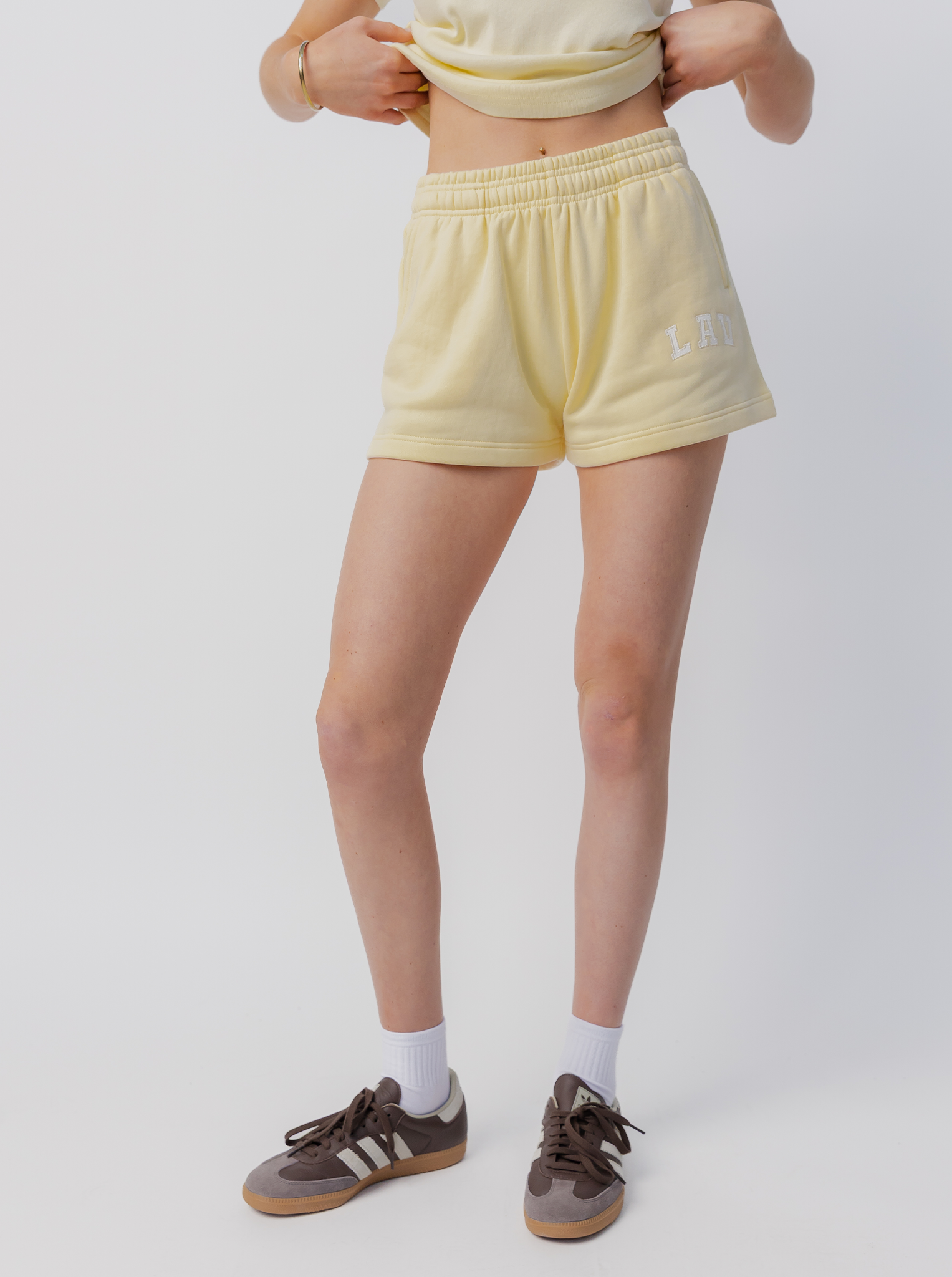 Applique Fleece Short