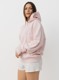 Applique Hoodie in Rose