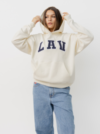 Applique Hoodie in Vanilla