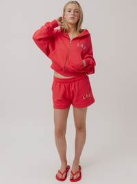 Applique Fleece Short