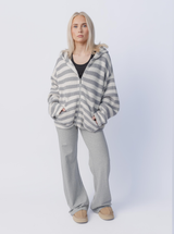 Stripe Knit Hoodie