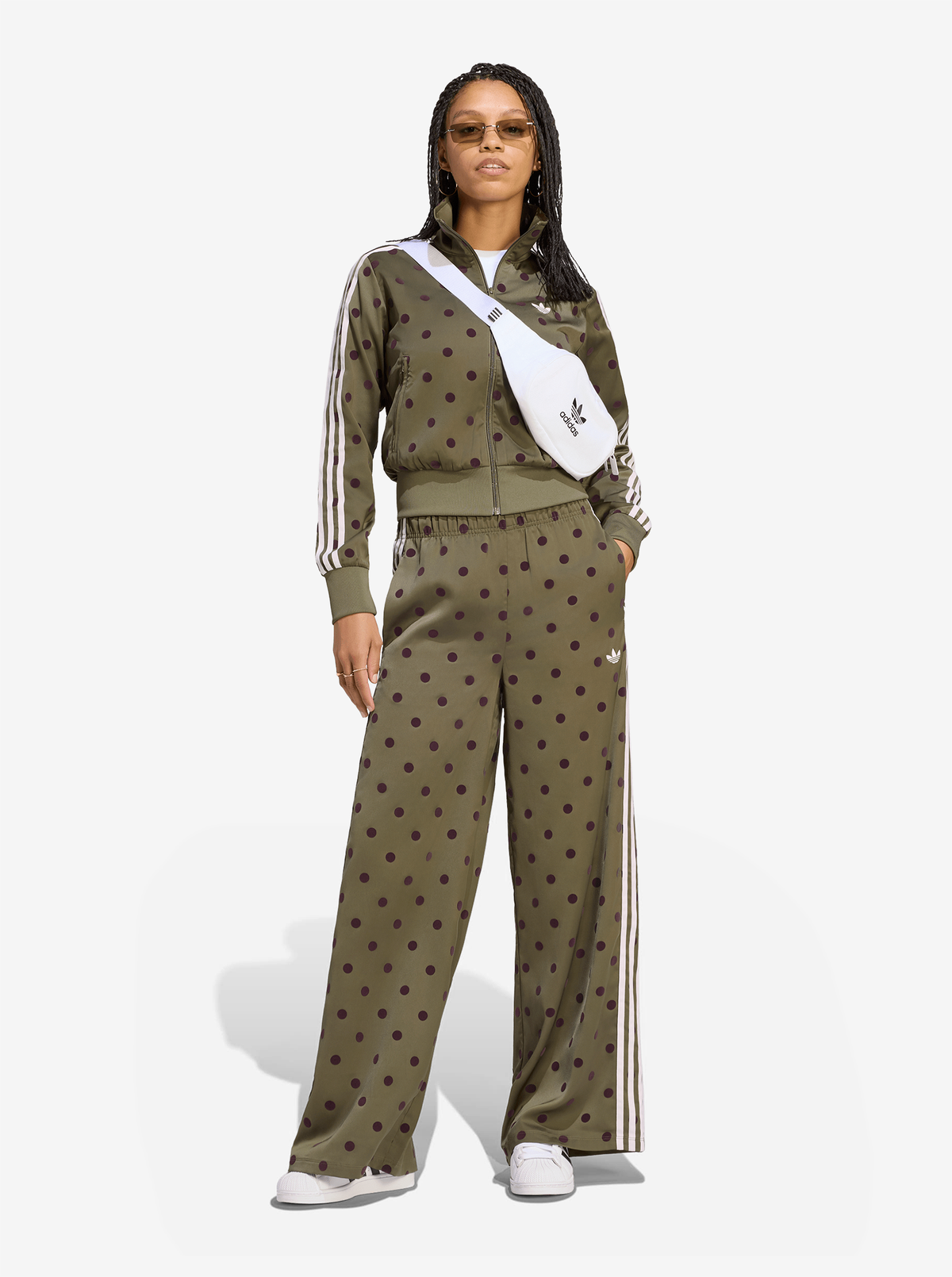 Satin Polka Dots Wide Leg Pant