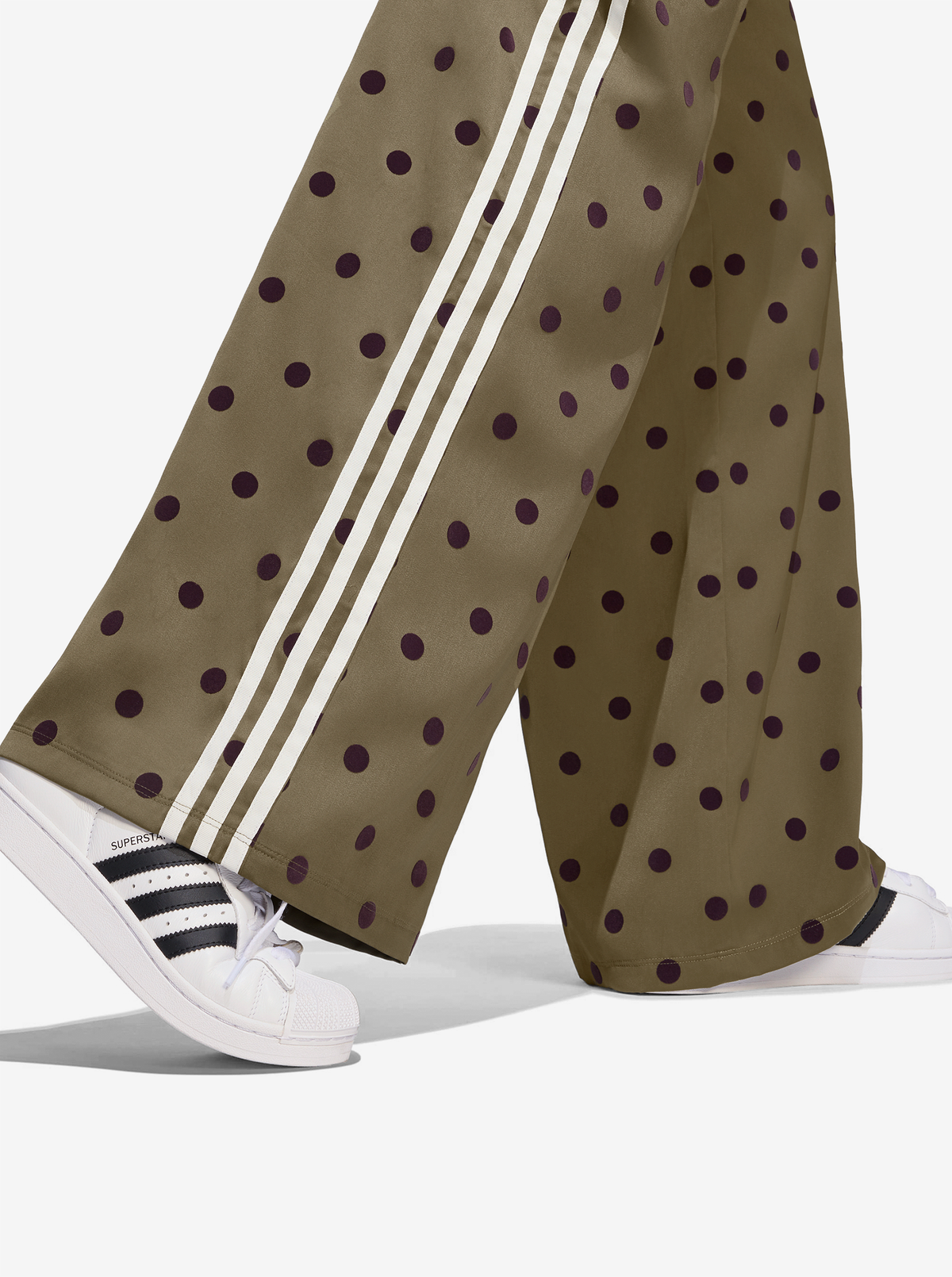 Satin Polka Dots Wide Leg Pant