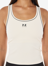 Nexus Rib Tank in Whisper White & Smokestone