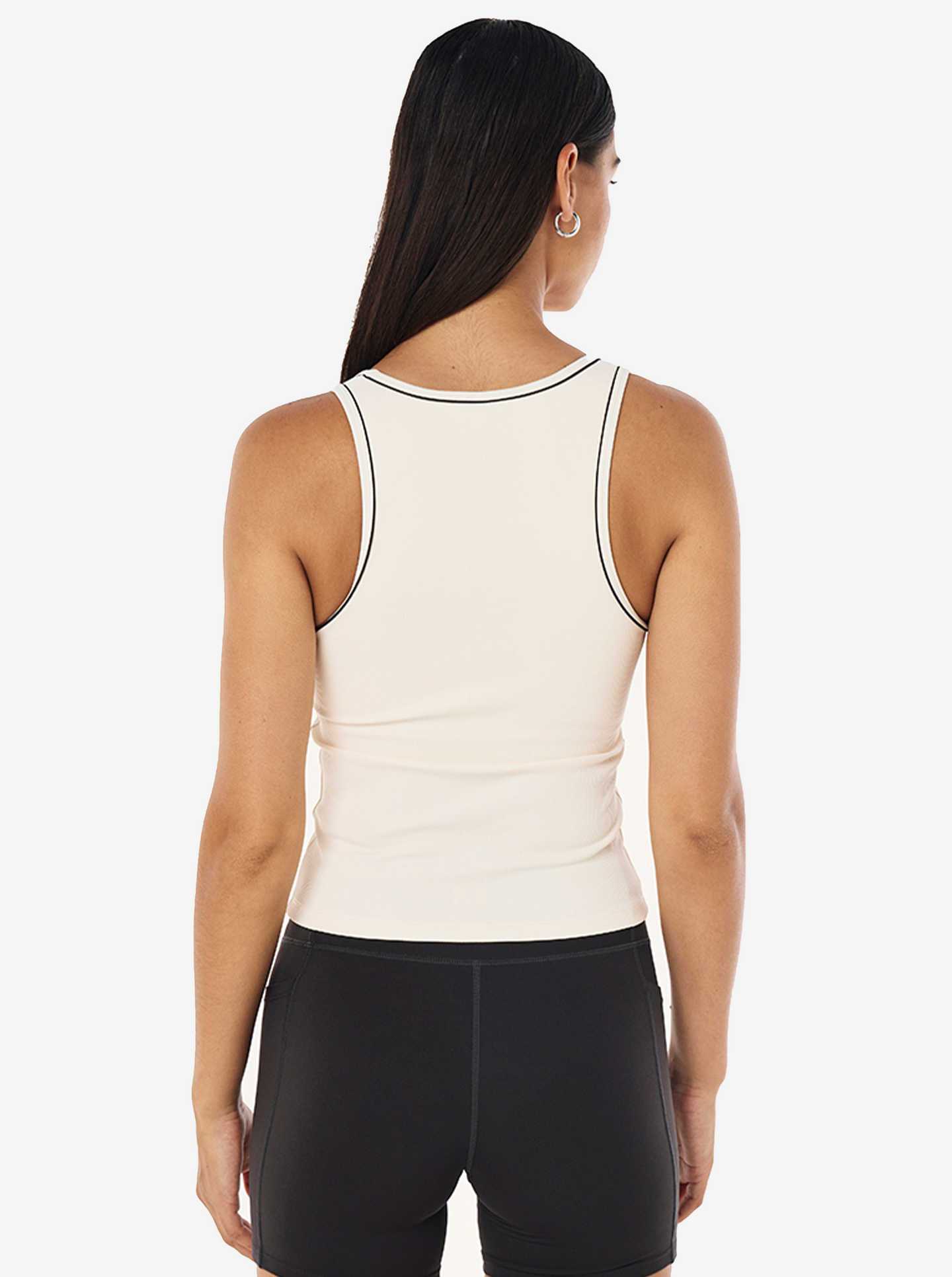 Nexus Rib Tank in Whisper White & Smokestone