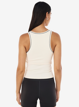 Nexus Rib Tank in Whisper White & Smokestone