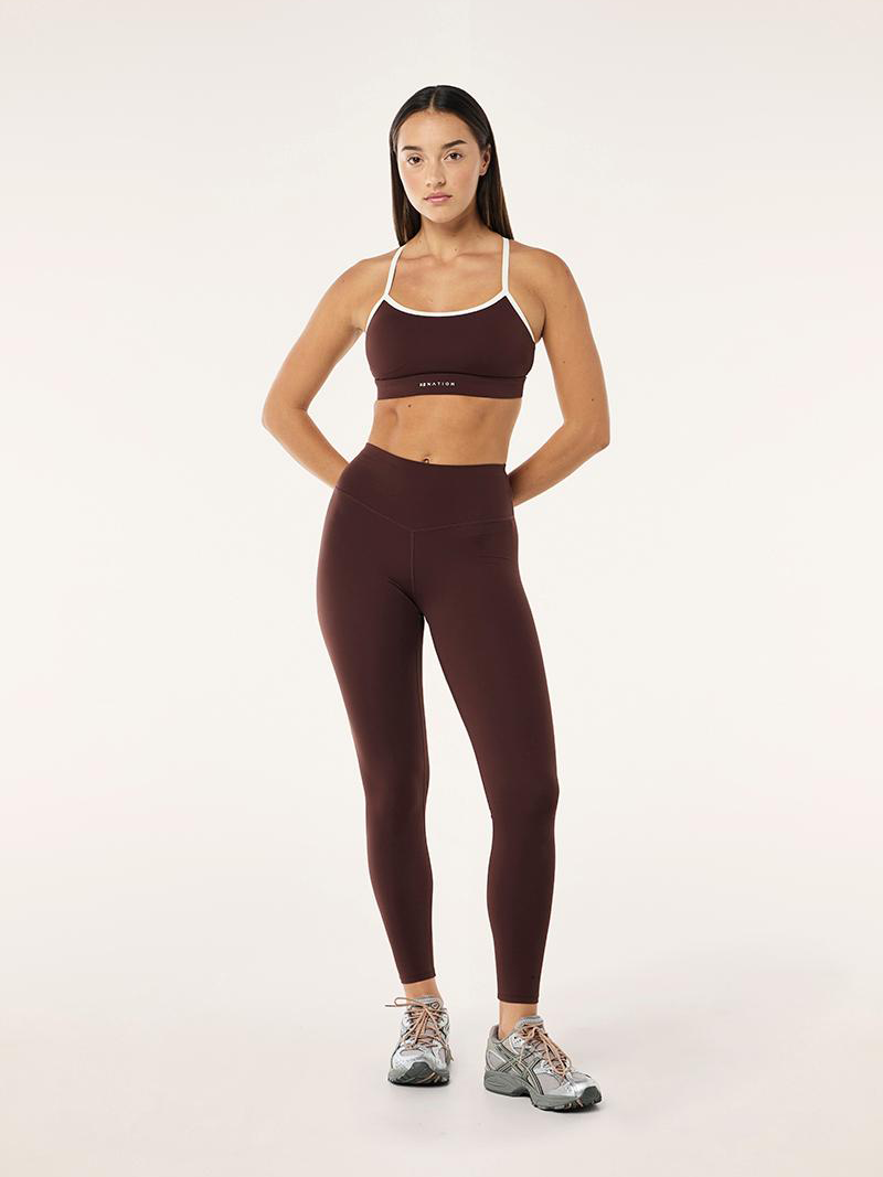 Signature Sports Bra in Mahogany