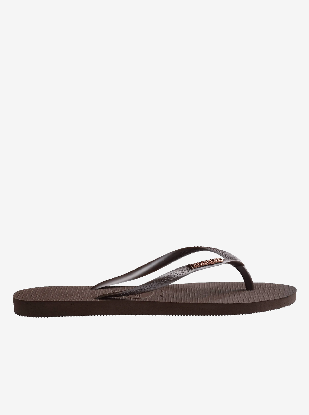 Slim Metallic Logo Flip Flops Womens