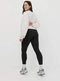 Ribbed Crew in White Cream