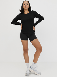 Everyday Rib Long Sleeve in Black
