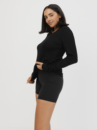 Everyday Rib Long Sleeve in Black