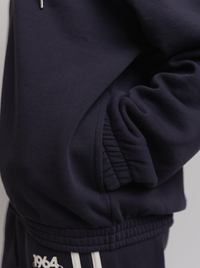 Oversized Zip Hood in Midnight