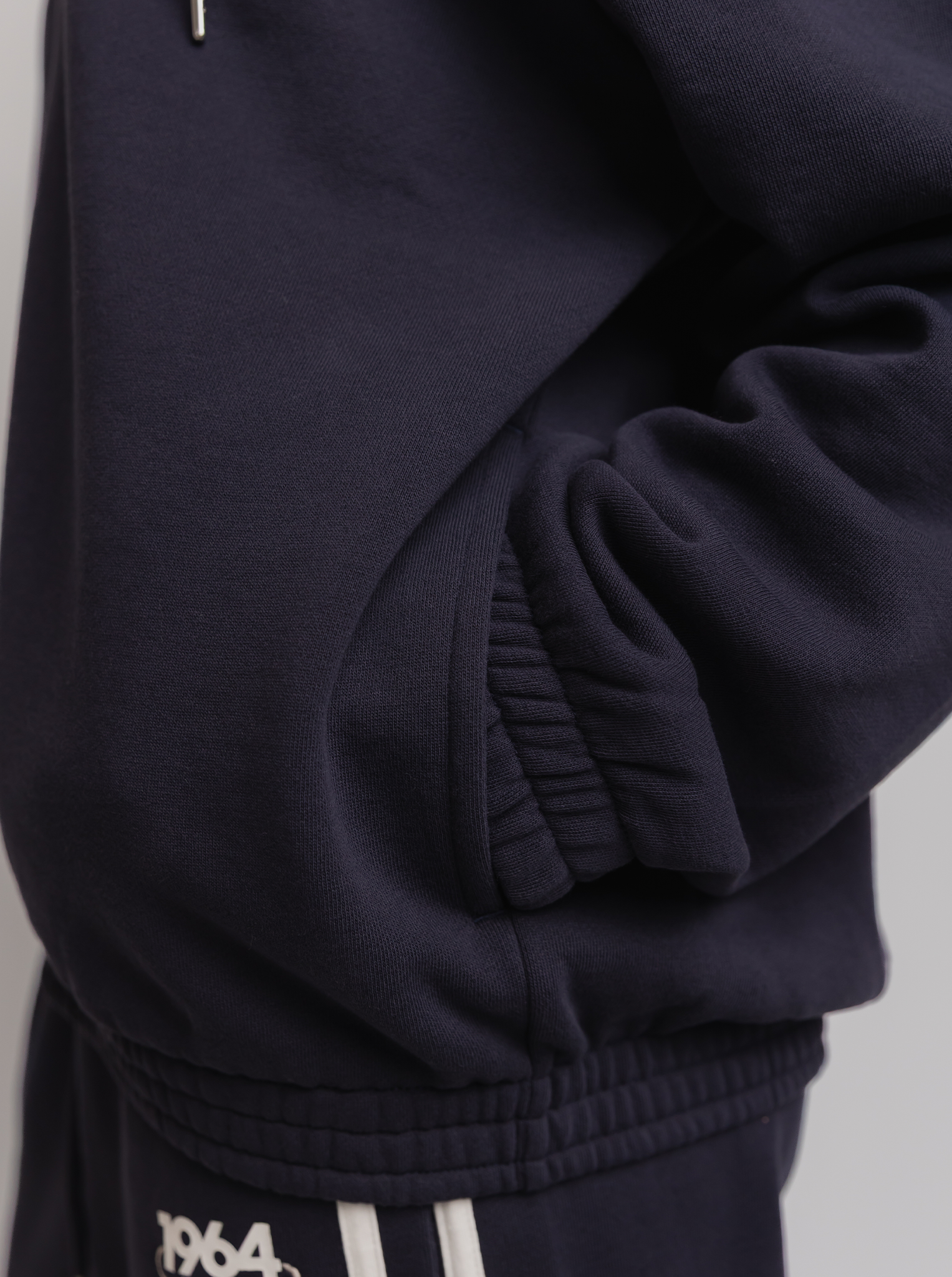 Oversized Zip Hood in Midnight