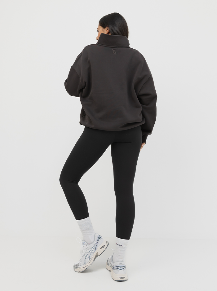 Quarter Zip in Pepper