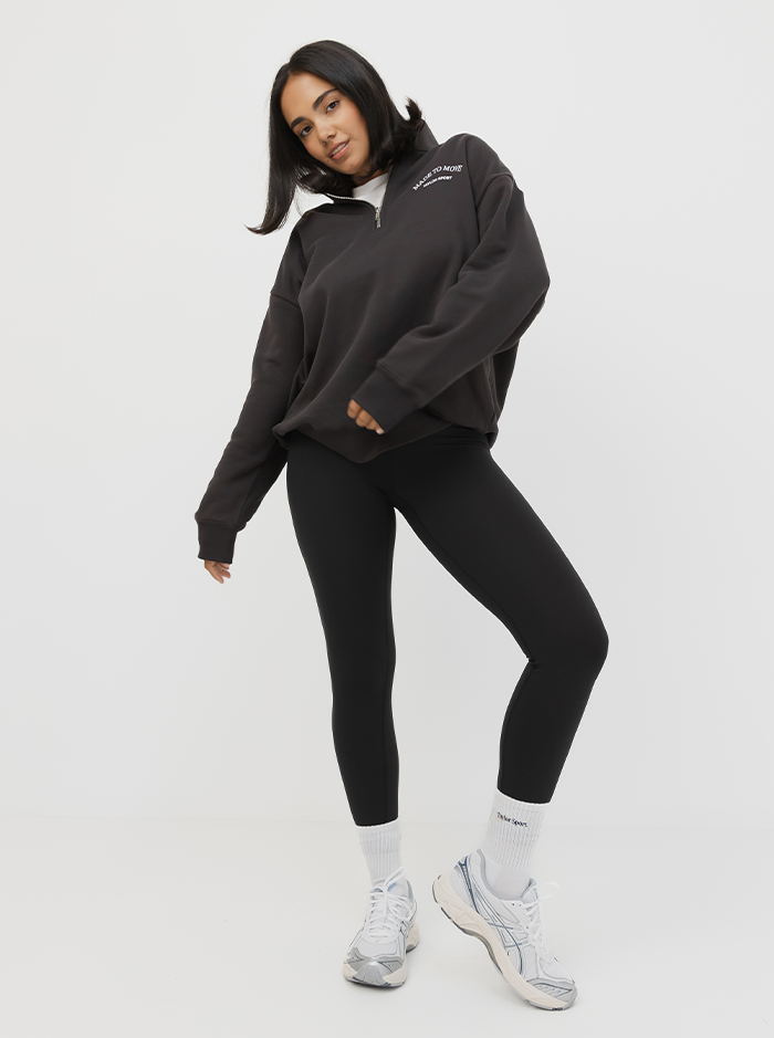 Quarter Zip in Pepper
