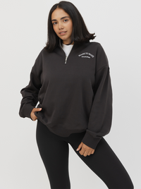Quarter Zip in Pepper